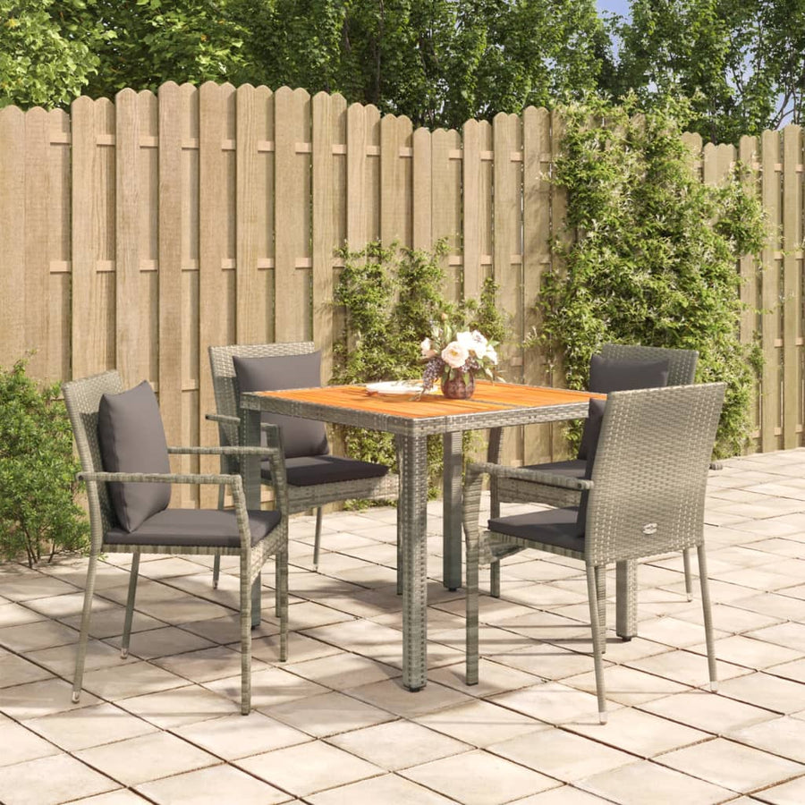 5-Delige Tuinset Met Kussens Poly Rattan 4