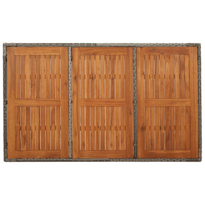 -Delige Tuinset Met Kussens Poly Rattan 5 150 cm tafellengte Grijs