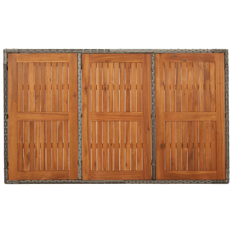 -Delige Tuinset Met Kussens Poly Rattan 5 150 cm tafellengte Grijs