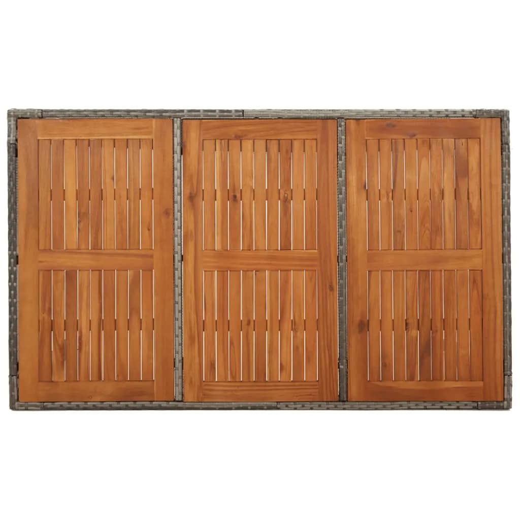 -Delige Tuinset Met Kussens Poly Rattan 7 150 cm tafellengte Grijs