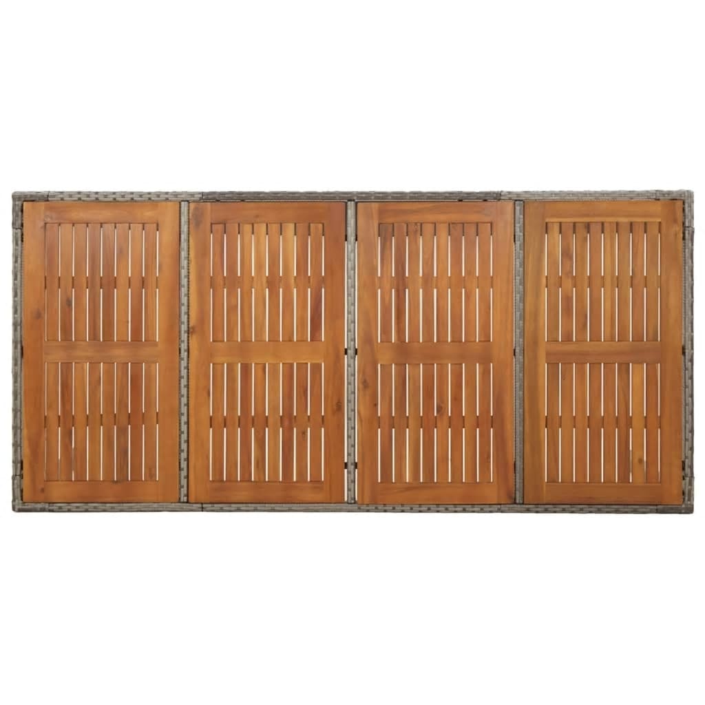 -Delige Tuinset Met Kussens Poly Rattan 7 190 cm tafellengte Grijs