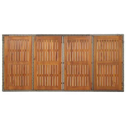 -Delige Tuinset Met Kussens Poly Rattan 7 190 cm tafellengte Grijs