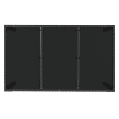 -Delige Tuinset Met Kussens Poly Rattan 5 150 cm tafellengte Zwart