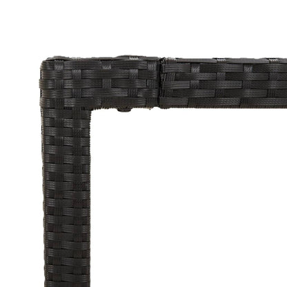 -Delige Tuinset Met Kussens Poly Rattan 5 150 cm tafellengte Zwart