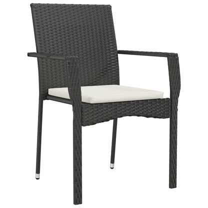 -Delige Tuinset Met Kussens Poly Rattan 7 190 cm tafellengte Zwart