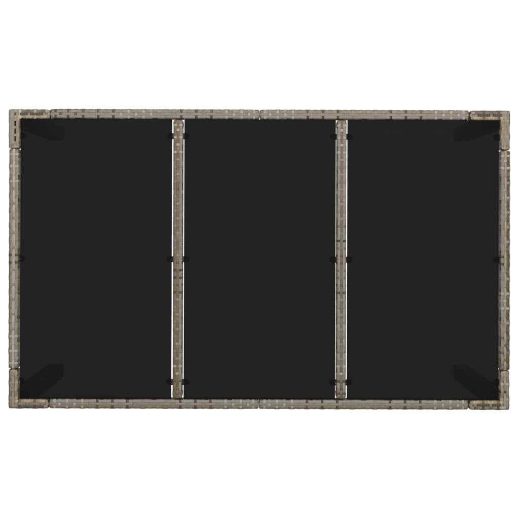 -Delige Tuinset Met Kussens Poly Rattan 5 150 cm tafellengte Grijs