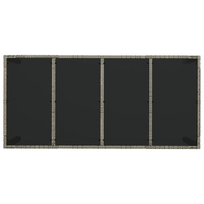 -Delige Tuinset Met Kussens Poly Rattan 9 190 cm tafellengte Grijs