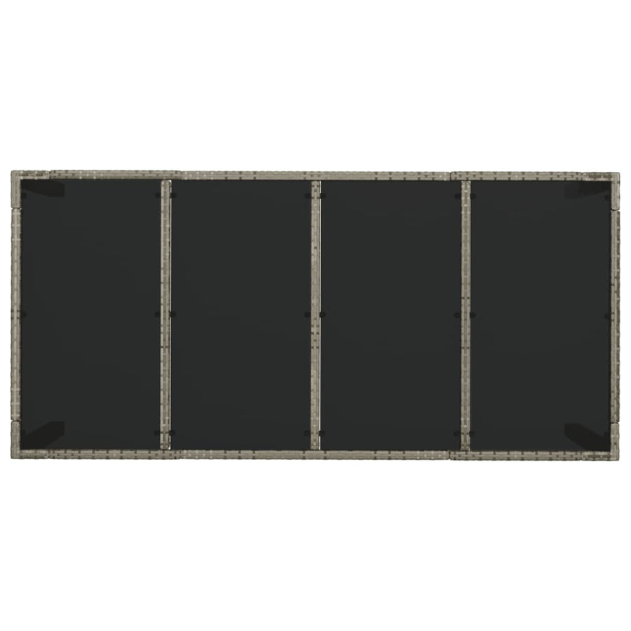 -Delige Tuinset Met Kussens Poly Rattan 9 190 cm tafellengte Grijs