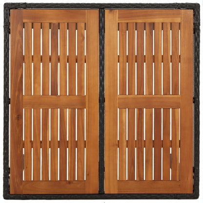 -Delige Tuinset Met Kussens Poly Rattan 3 90 cm tafellengte Zwart