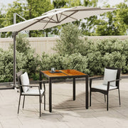 Tuinset 3-delig poly rattan zwart met kussens