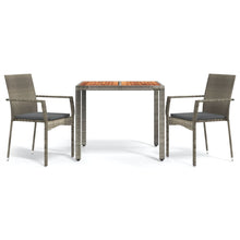 3-Delige Tuinset Met Kussens Poly Rattan 2