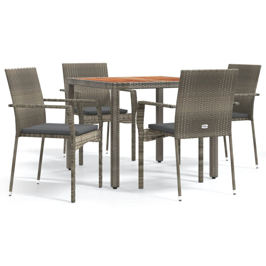 5-Delige Tuinset Met Kussens Poly Rattan 4