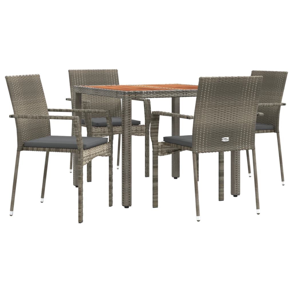 5-Delige Tuinset Met Kussens Poly Rattan 4