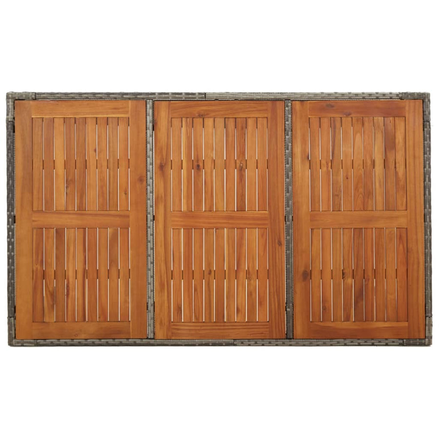 -Delige Tuinset Met Kussens Poly Rattan 7 150 cm tafellengte Grijs