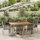7-Piece Garden Set with Cushions Poly Rattan Grey