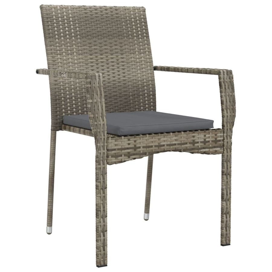 -Delige Tuinset Met Kussens Poly Rattan 7 190 cm tafellengte Grijs