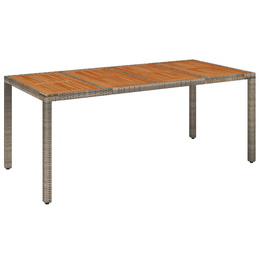 -Delige Tuinset Met Kussens Poly Rattan 7 190 cm tafellengte Grijs