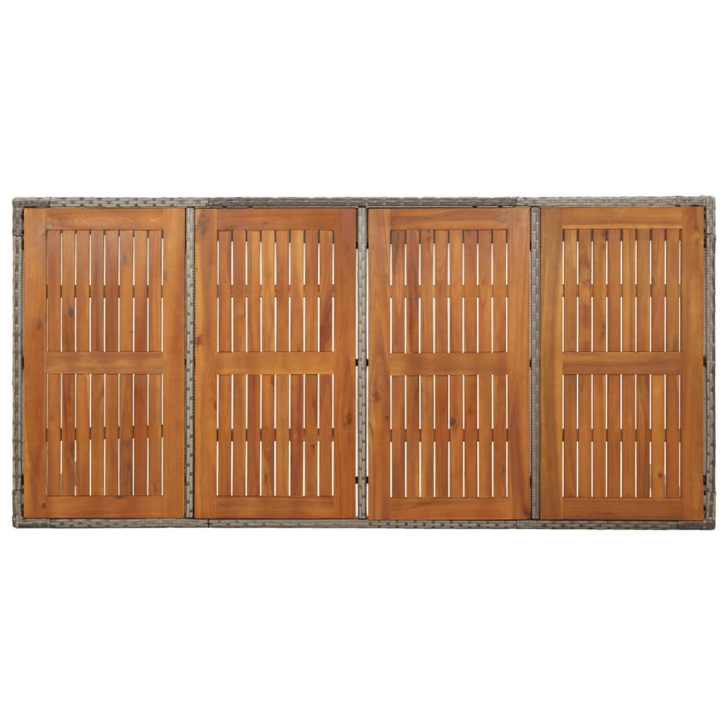 -Delige Tuinset Met Kussens Poly Rattan 7 190 cm tafellengte Grijs