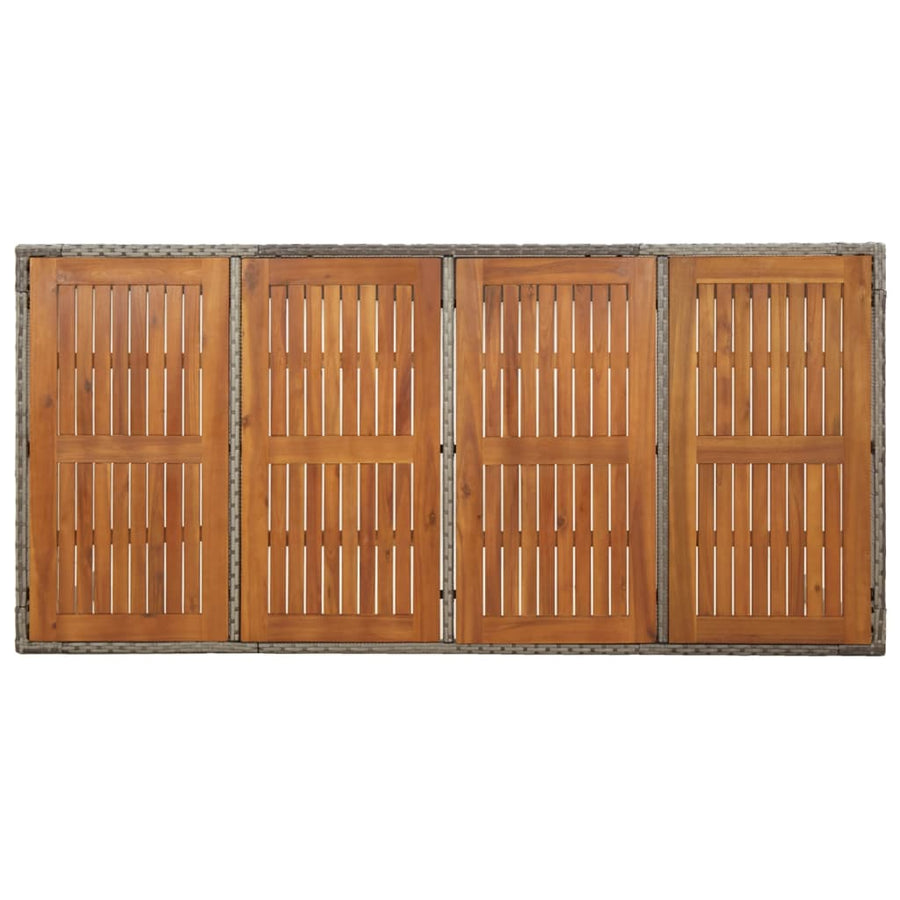 -Delige Tuinset Met Kussens Poly Rattan 7 190 cm tafellengte Grijs