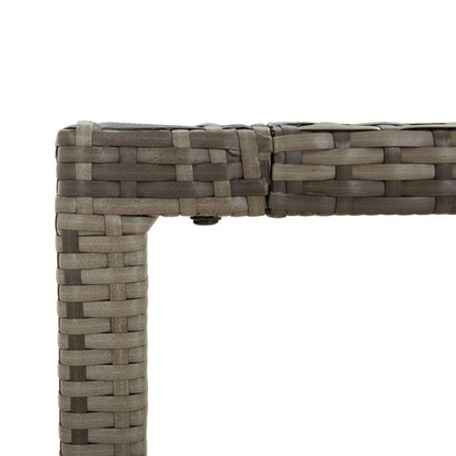 -Delige Tuinset Met Kussens Poly Rattan 7 190 cm tafellengte Grijs