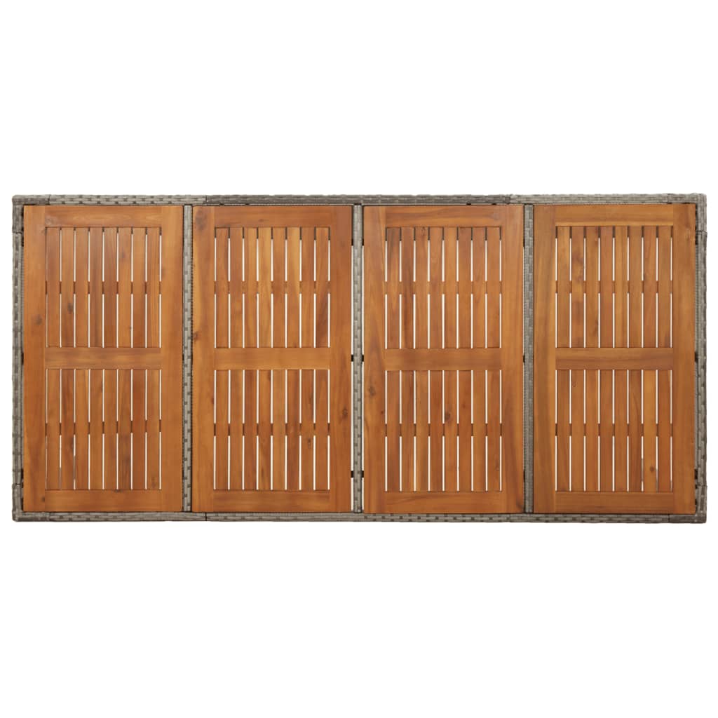 -Delige Tuinset Met Kussens Poly Rattan 9 190 cm tafellengte Grijs