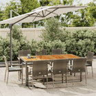 9-piece Garden Dining Set with Cushions Poly Rattan Grey