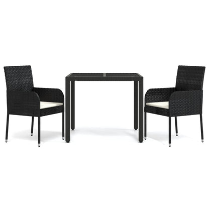 3-Delige Tuinset Met Kussens Poly Rattan 2
