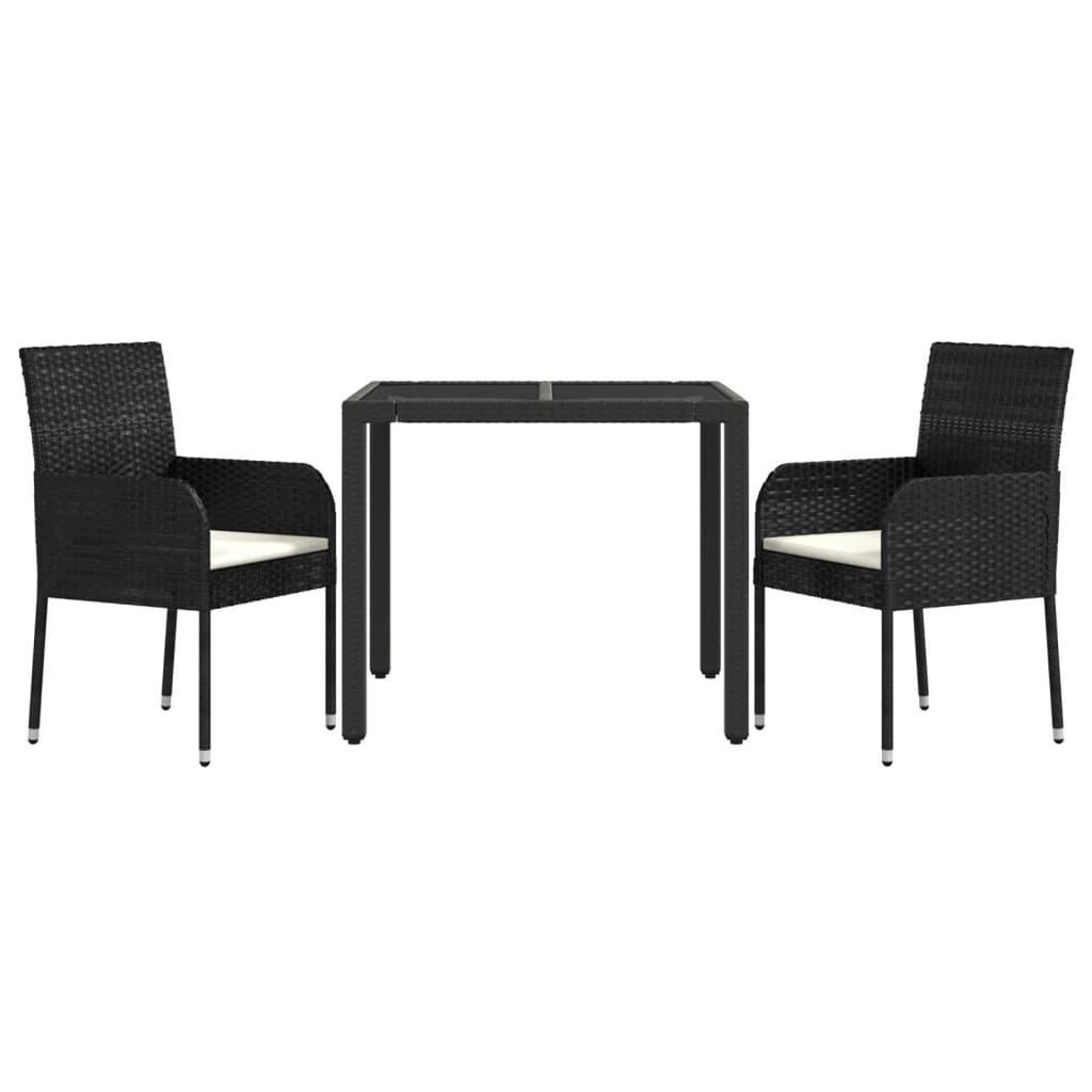 3-Delige Tuinset Met Kussens Poly Rattan 2