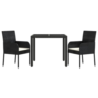 3-Delige Tuinset Met Kussens Poly Rattan 2