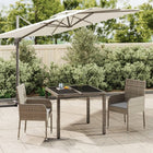 -Delige Tuinset Met Kussens Poly Rattan 3 90 cm tafellengte Grijs