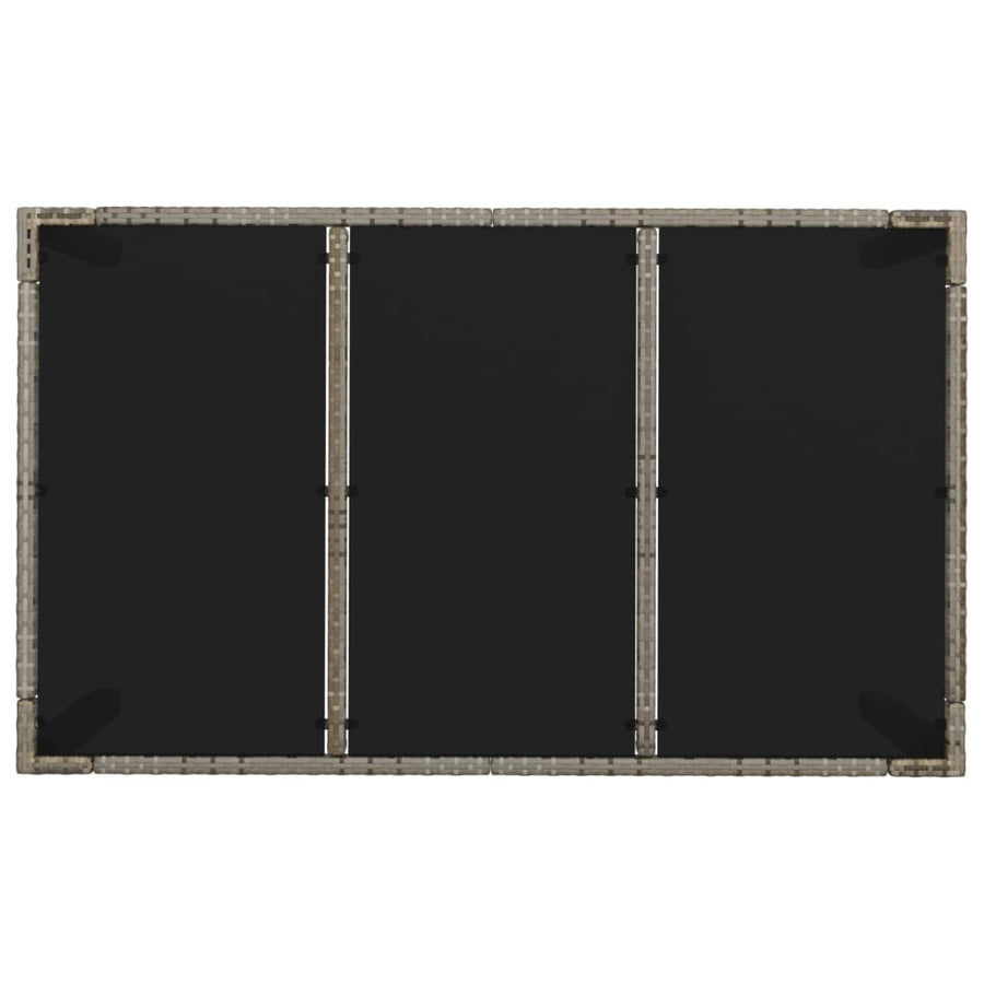 -Delige Tuinset Met Kussens Poly Rattan 7 150 cm tafellengte Grijs