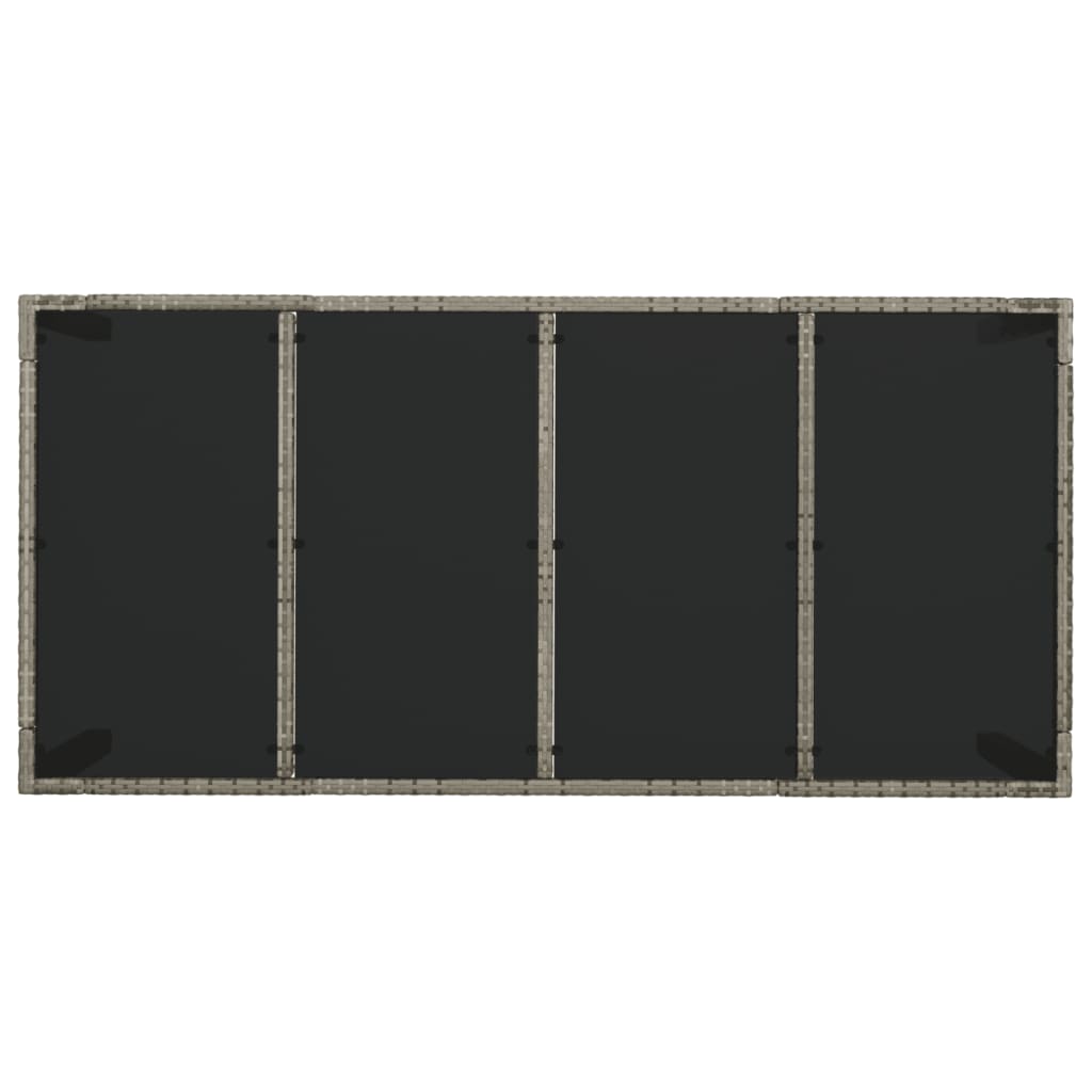 -Delige Tuinset Met Kussens Poly Rattan 7 190 cm tafellengte Grijs