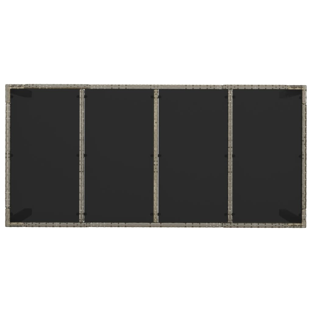 -Delige Tuinset Met Kussens Poly Rattan 9 190 cm tafellengte Grijs