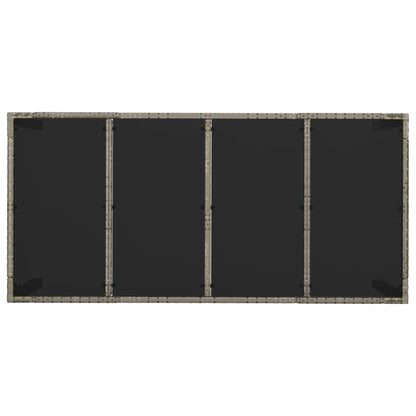 -Delige Tuinset Met Kussens Poly Rattan 9 190 cm tafellengte Grijs