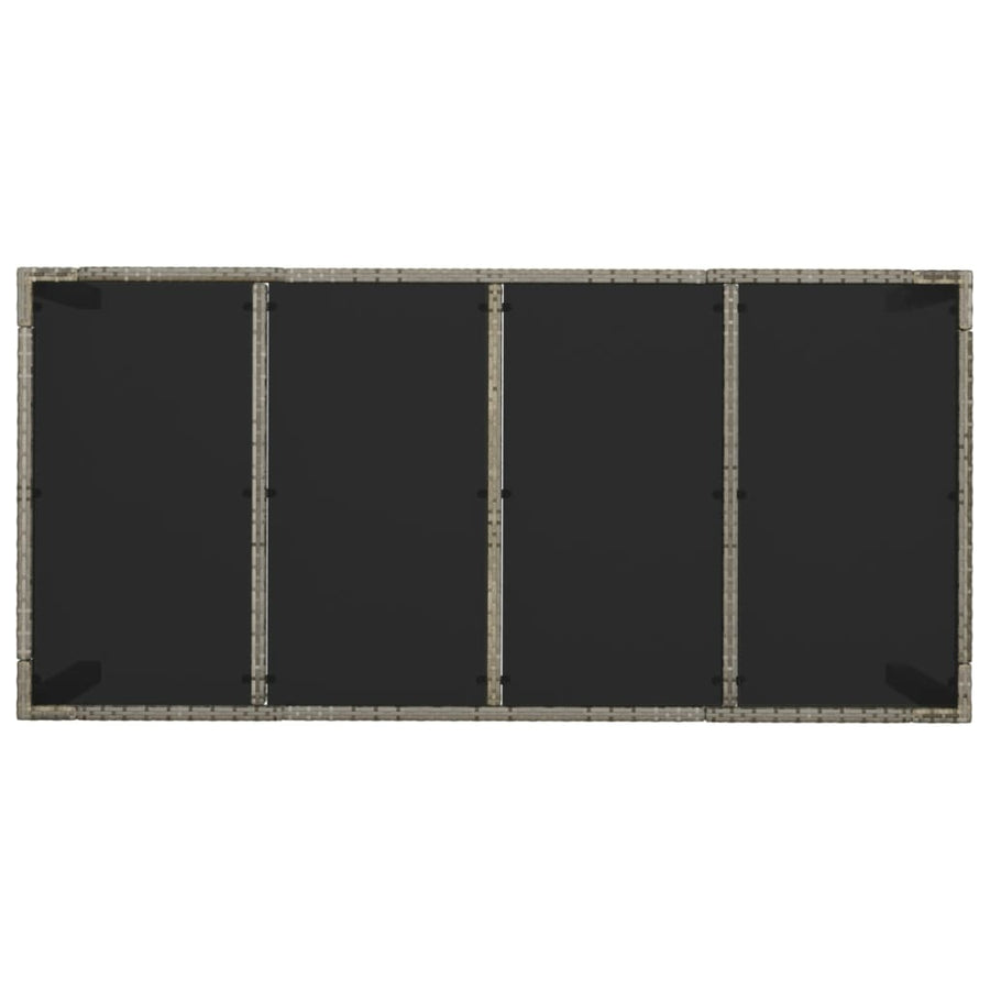 -Delige Tuinset Met Kussens Poly Rattan 9 190 cm tafellengte Grijs