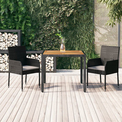 3-Delige Tuinset Met Kussens Poly Rattan 2