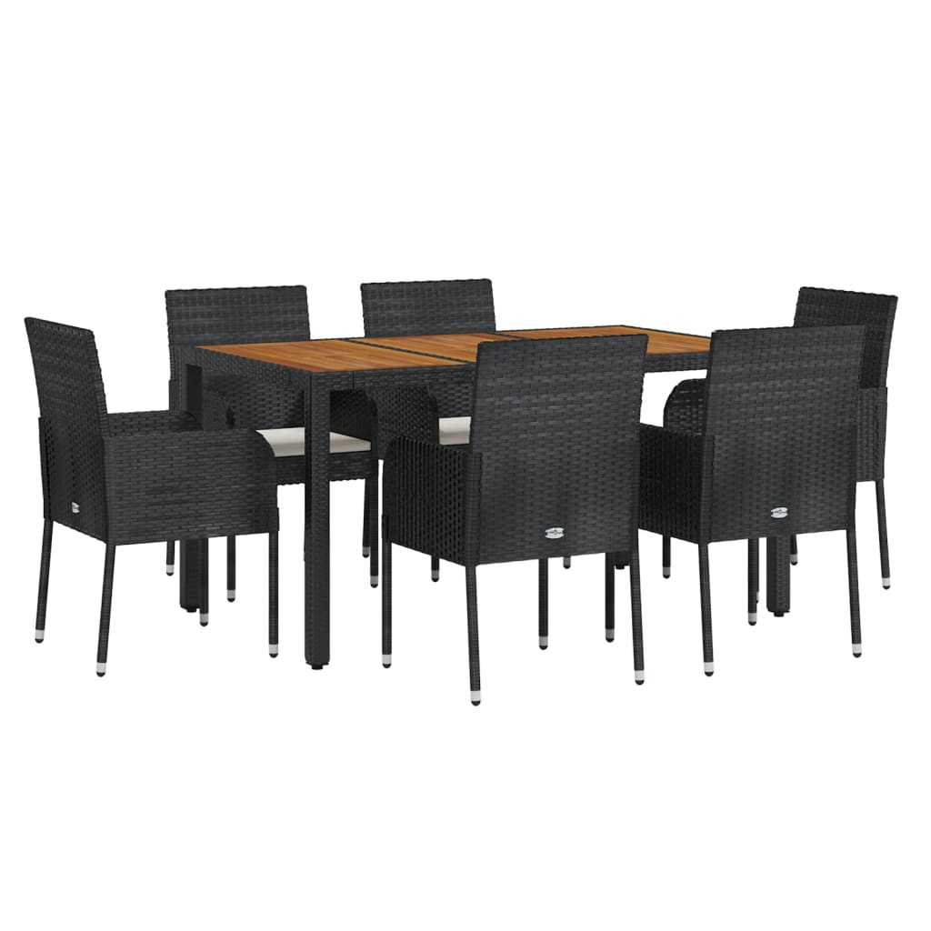 7-Delige Tuinset Met Kussens Poly Rattan 6