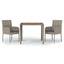 3-Delige Tuinset Met Kussens Poly Rattan 2