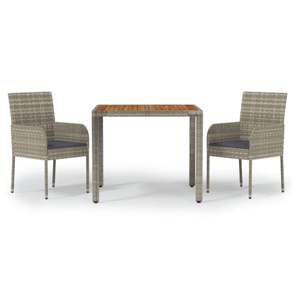 3-Delige Tuinset Met Kussens Poly Rattan 2