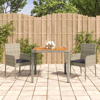 3-Delige Tuinset Met Kussens Poly Rattan 2