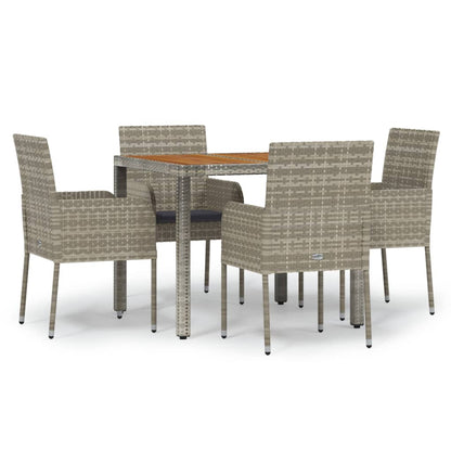 5-Delige Tuinset Met Kussens Poly Rattan 4