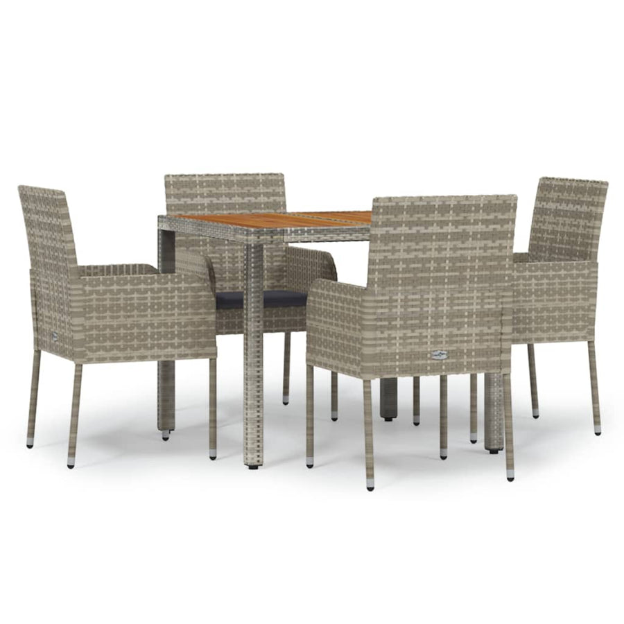 5-Delige Tuinset Met Kussens Poly Rattan 4