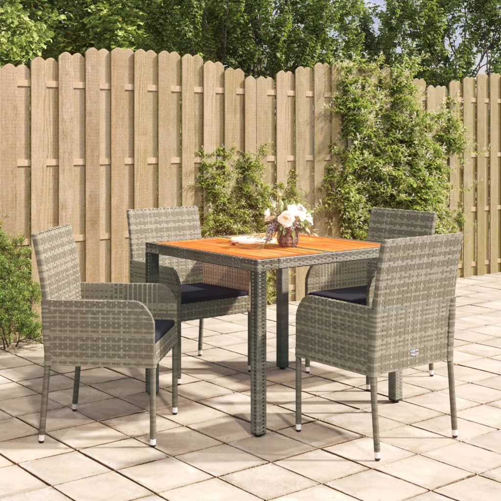 5-Delige Tuinset Met Kussens Poly Rattan 4