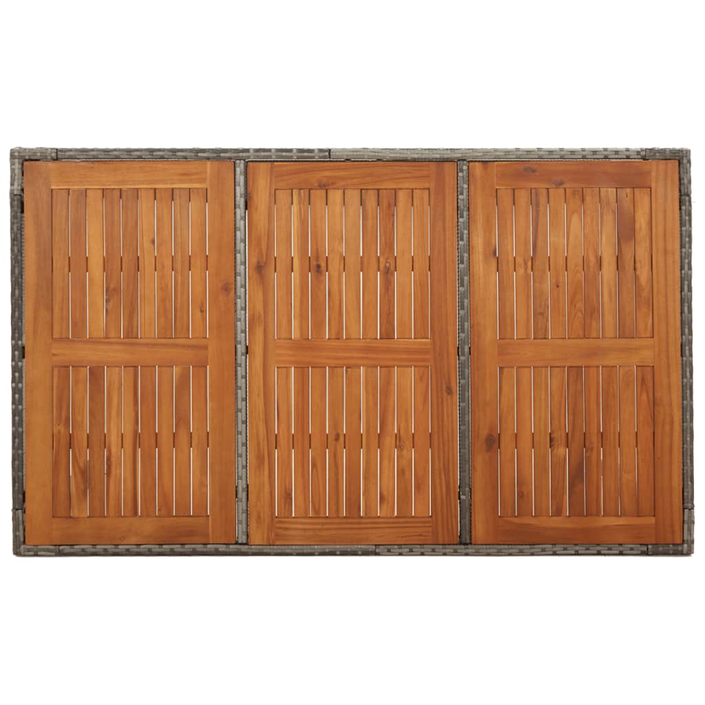 -Delige Tuinset Met Kussens Poly Rattan 7 150 cm tafellengte Grijs