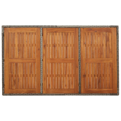 -Delige Tuinset Met Kussens Poly Rattan 7 150 cm tafellengte Grijs