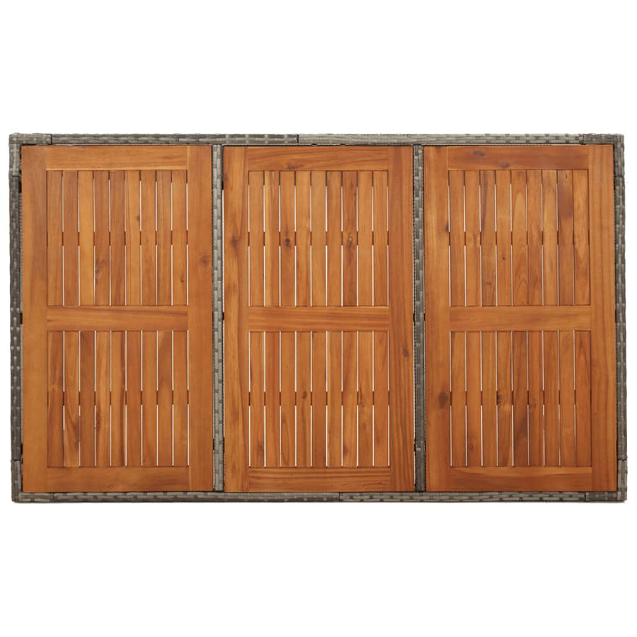 -Delige Tuinset Met Kussens Poly Rattan 7 150 cm tafellengte Grijs