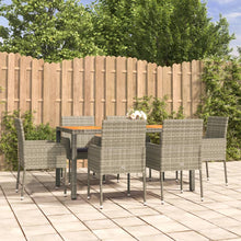 -Delige Tuinset Met Kussens Poly Rattan 7 150 cm tafellengte Grijs