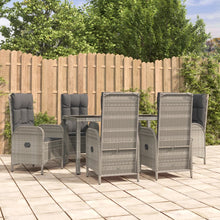 7-Delige Tuinset Met Kussens Poly Rattan Grijs 1 150 cm tafellengte 6x stoel + Tafel