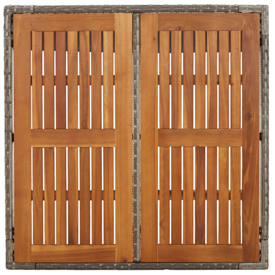 3-Delige Tuinset Met Kussens Poly Rattan Grijs 1