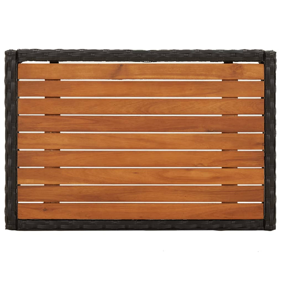 5-Delige Tuinset Met Kussens Poly Rattan Zwart 2x Bank + 2x stoel + Tafel